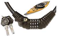 Lasso Security Locking Kayak Cable - Kong Touring
