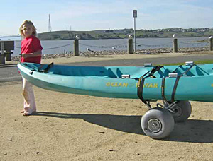 Kayak Cart Beach pulled by little girl